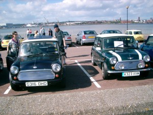 My mini on the left, our friend Scotts on the right
